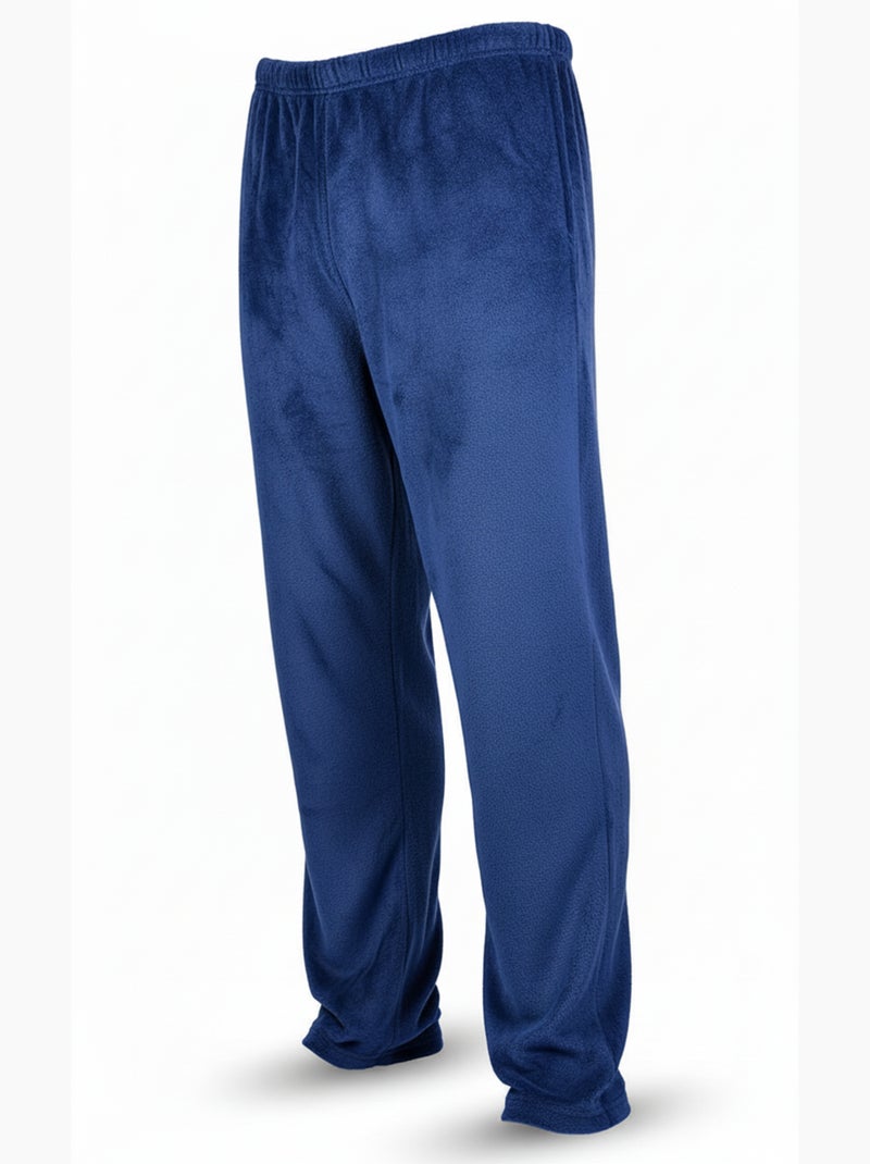 Pigiama Uomo Inverno Pile ULTRA Morbido Z2655 Blu marino - Kiabi