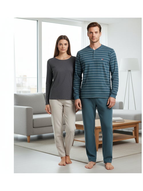 Pigiama Uomo Inverno Pile ULTRA Morbido Z2655 - Kiabi