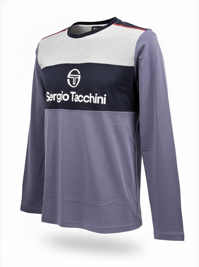 Pigiama Uomo Longo SERGIO TACCHINI Blu Grigio Nero - Kiabi