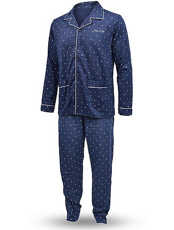 Pigiama Uomo Lungo Bottoni Collo Camicia Ultra Morbido OZABI