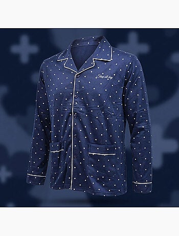 Pigiama Uomo Lungo Bottoni Collo Camicia Ultra Morbido OZABI