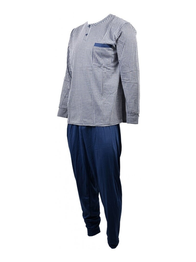 Pigiama Uomo Lungo Eco Blu marino - Kiabi