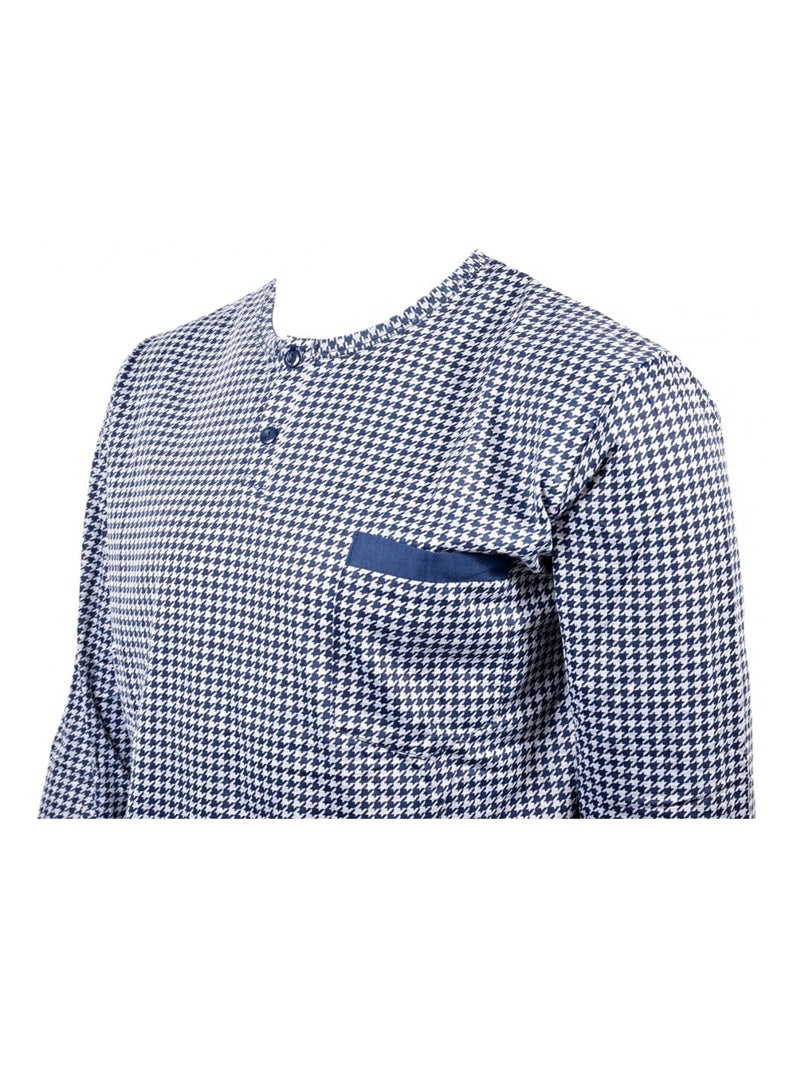Pigiama Uomo Lungo Eco Blu marino - Kiabi