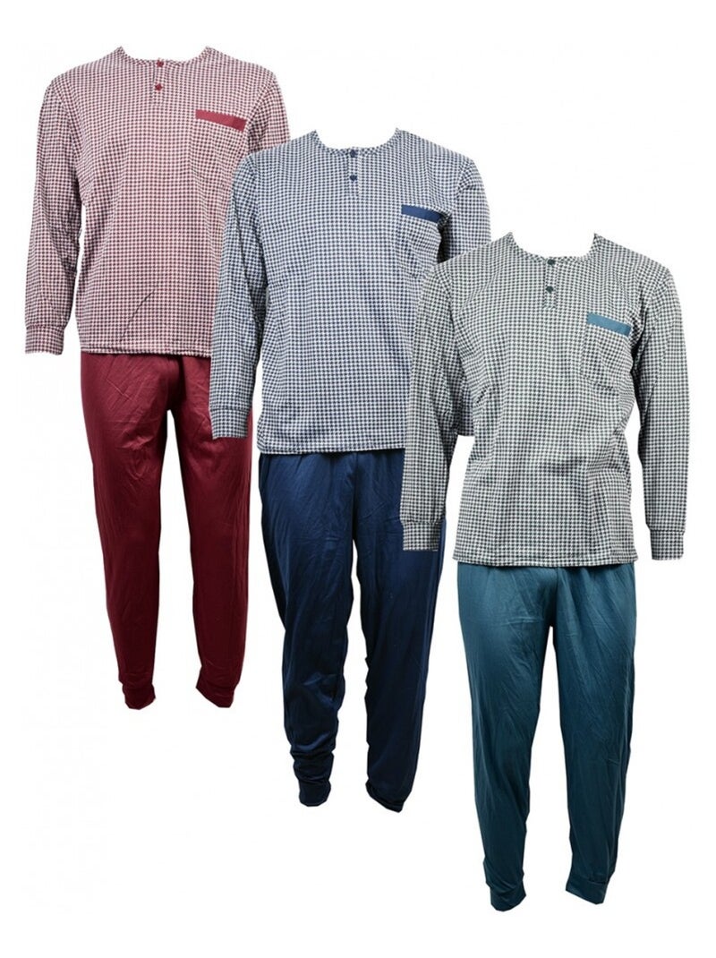 Pigiama Uomo Lungo Eco Blu marino - Kiabi
