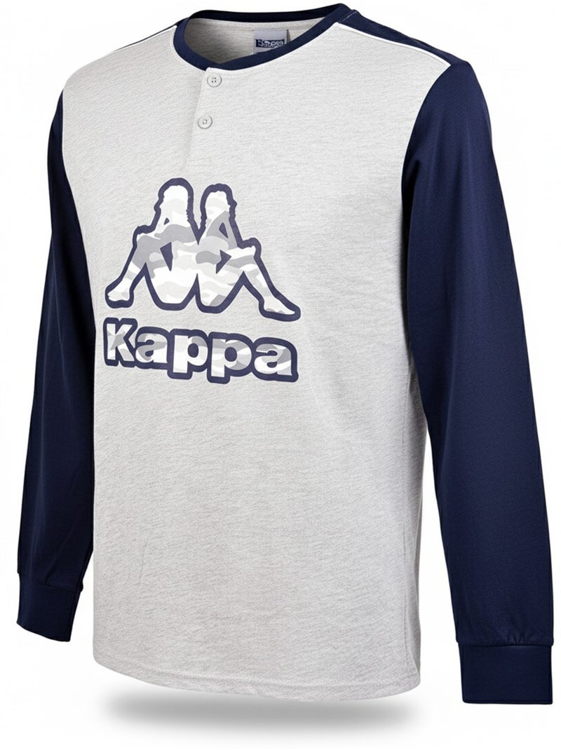 Pigiama Uomo Lungo KAPPA Cotone Blu grigio - Kiabi