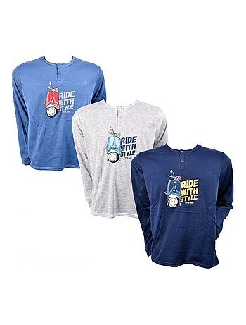 Pigiama Uomo Lungo SWEET SECRET - Confezione da 3