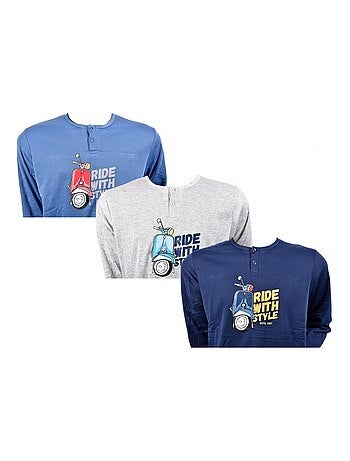 Pigiama Uomo Lungo SWEET SECRET - Confezione da 3