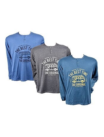 Pigiama Uomo Lungo SWEET SECRET - Confezione da 3