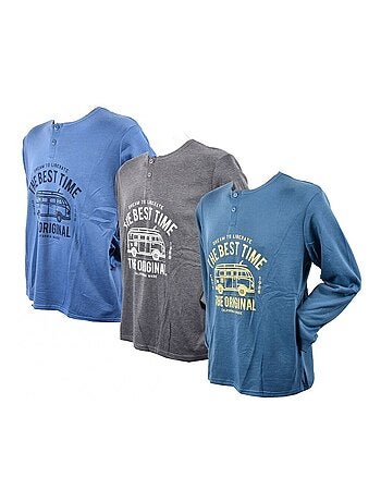 Pigiama Uomo Lungo SWEET SECRET - Confezione da 3