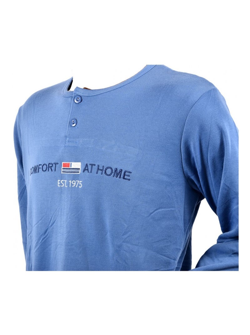 Pigiama Uomo Lungo SWEET SECRET Blu - Kiabi