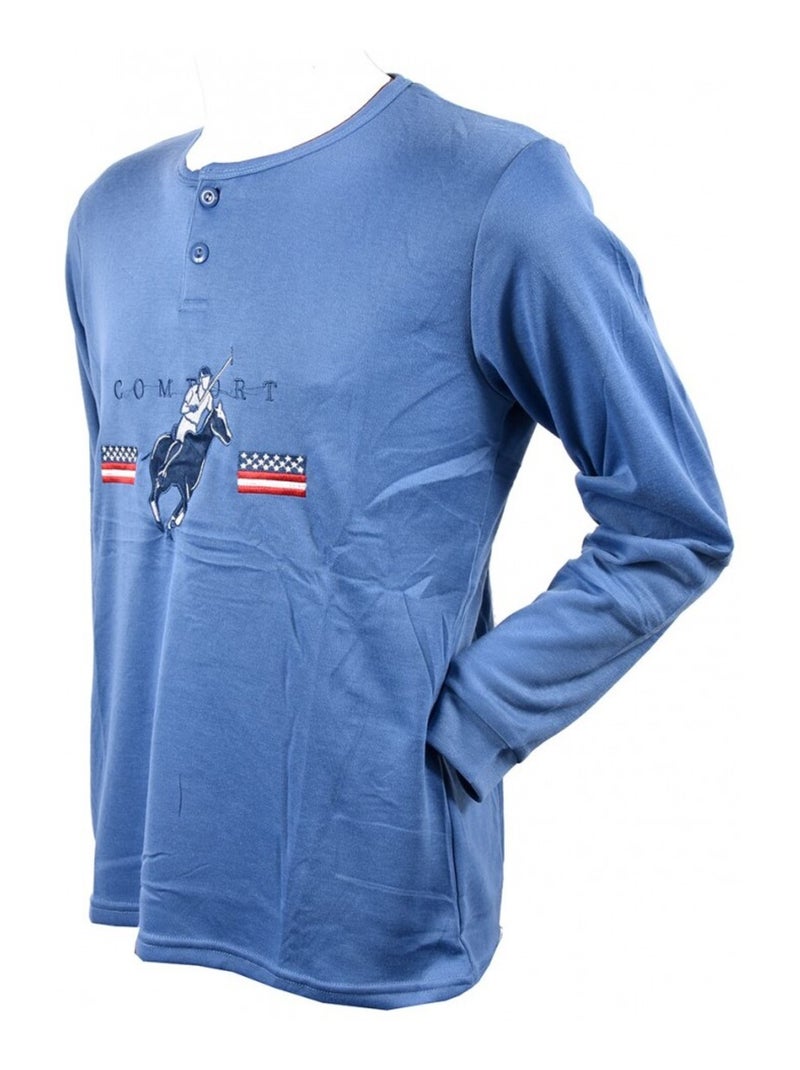 Pigiama Uomo Lungo SWEET SECRET Blu - Kiabi