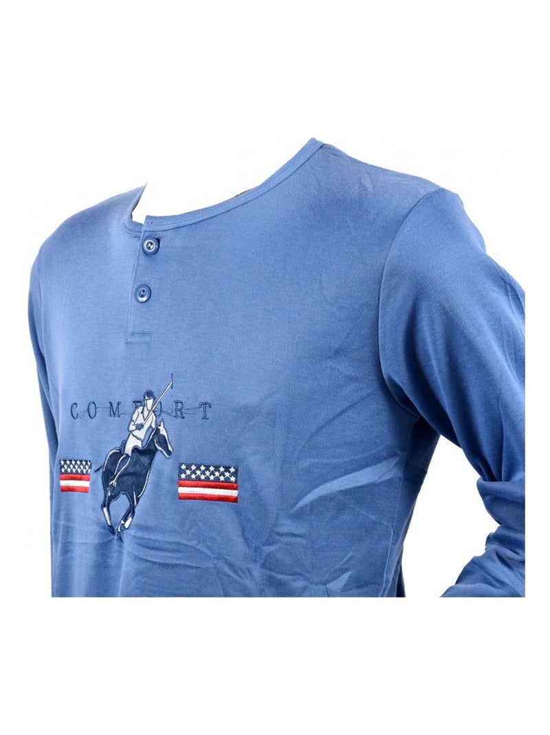 Pigiama Uomo Lungo SWEET SECRET Blu - Kiabi