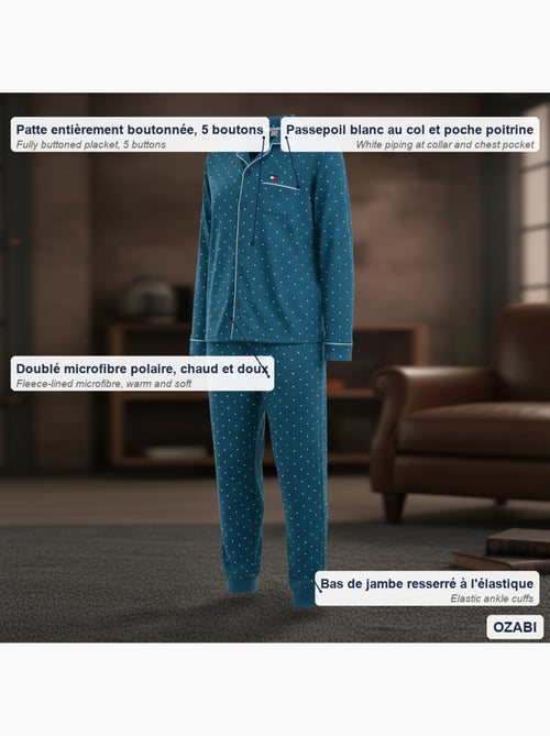 Pigiama uomo ozabi bottoni pile pois piccoli - Kiabi Pigiama uomo ozabi bottoni pile pois piccoli - Kiabi