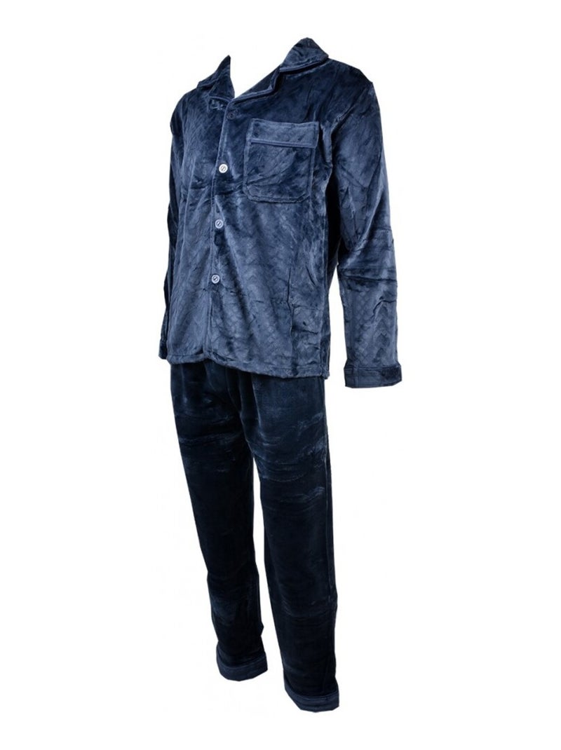 Pigiama Uomo POLAIRE ECO Blu marino - Kiabi