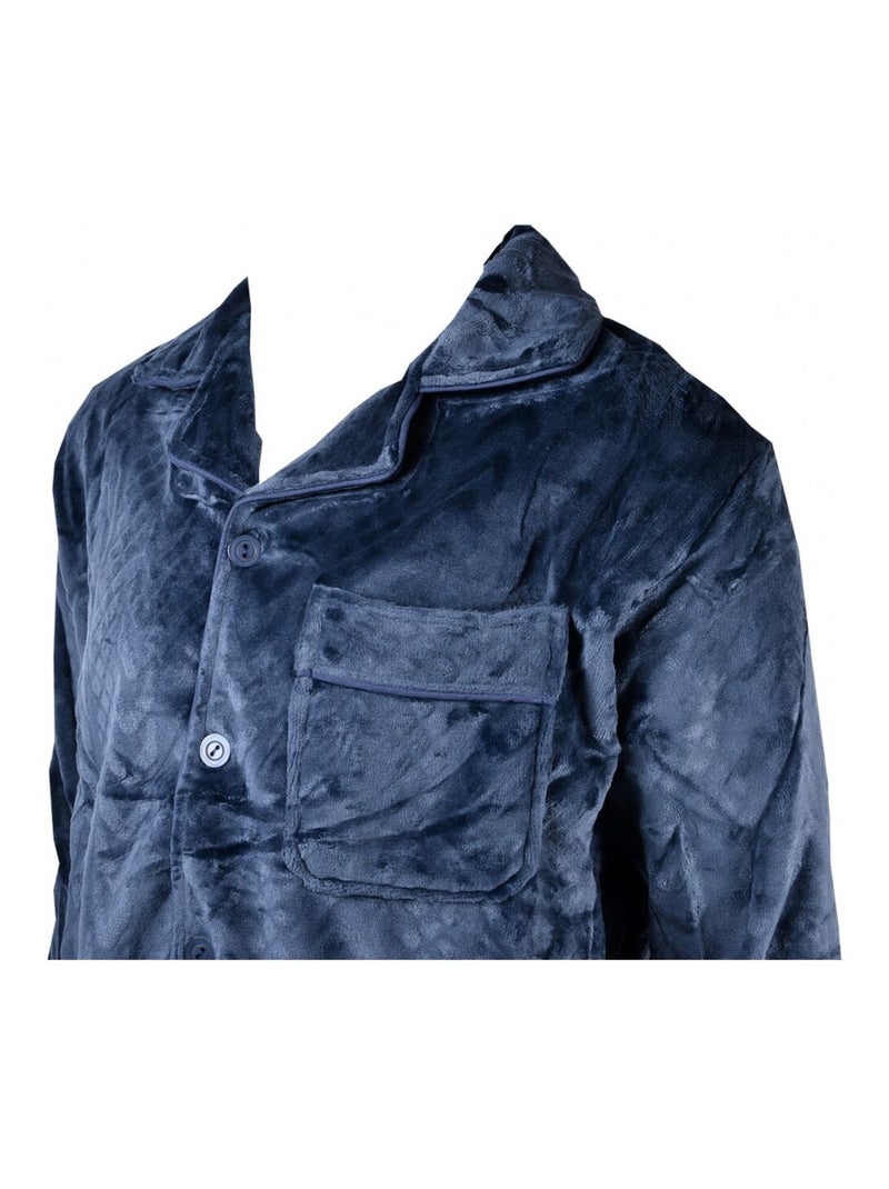 Pigiama Uomo POLAIRE ECO Blu marino - Kiabi