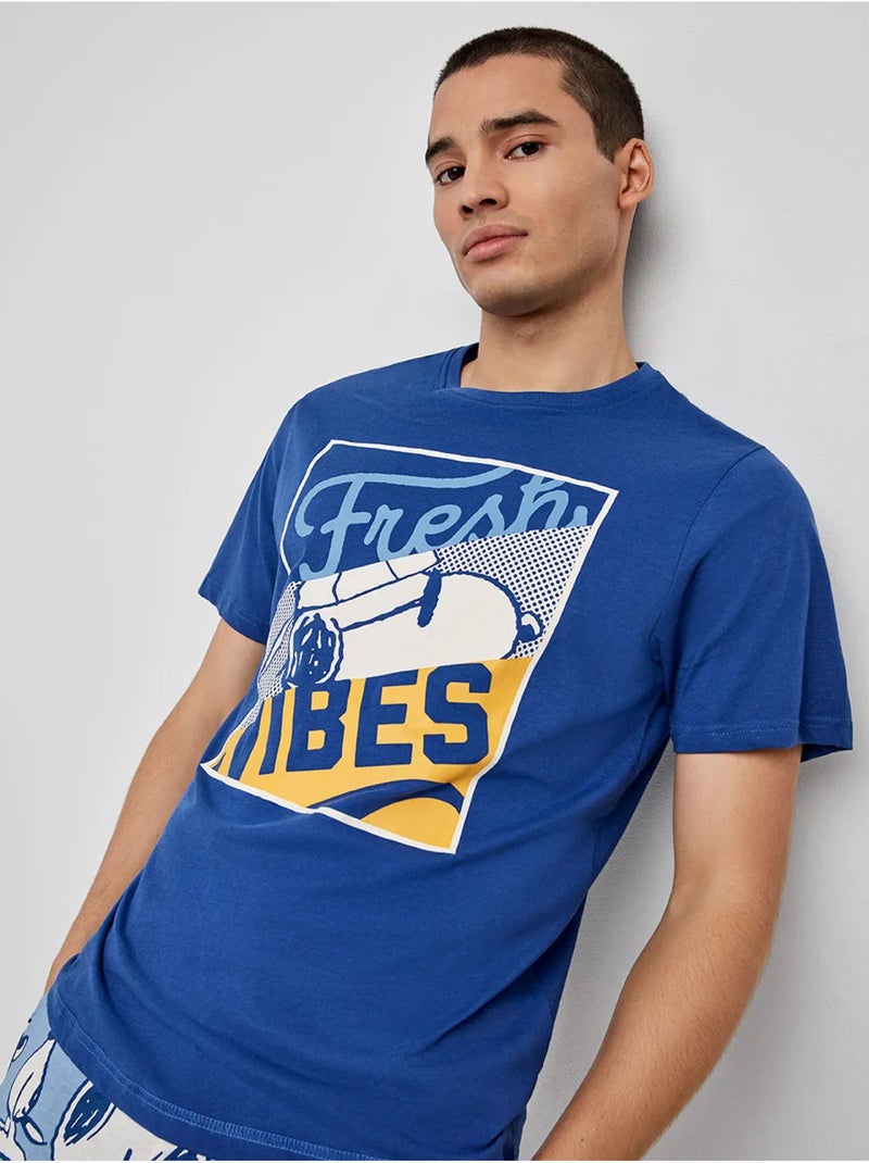 Pigiama uomo Snoopy Blu marino - Kiabi