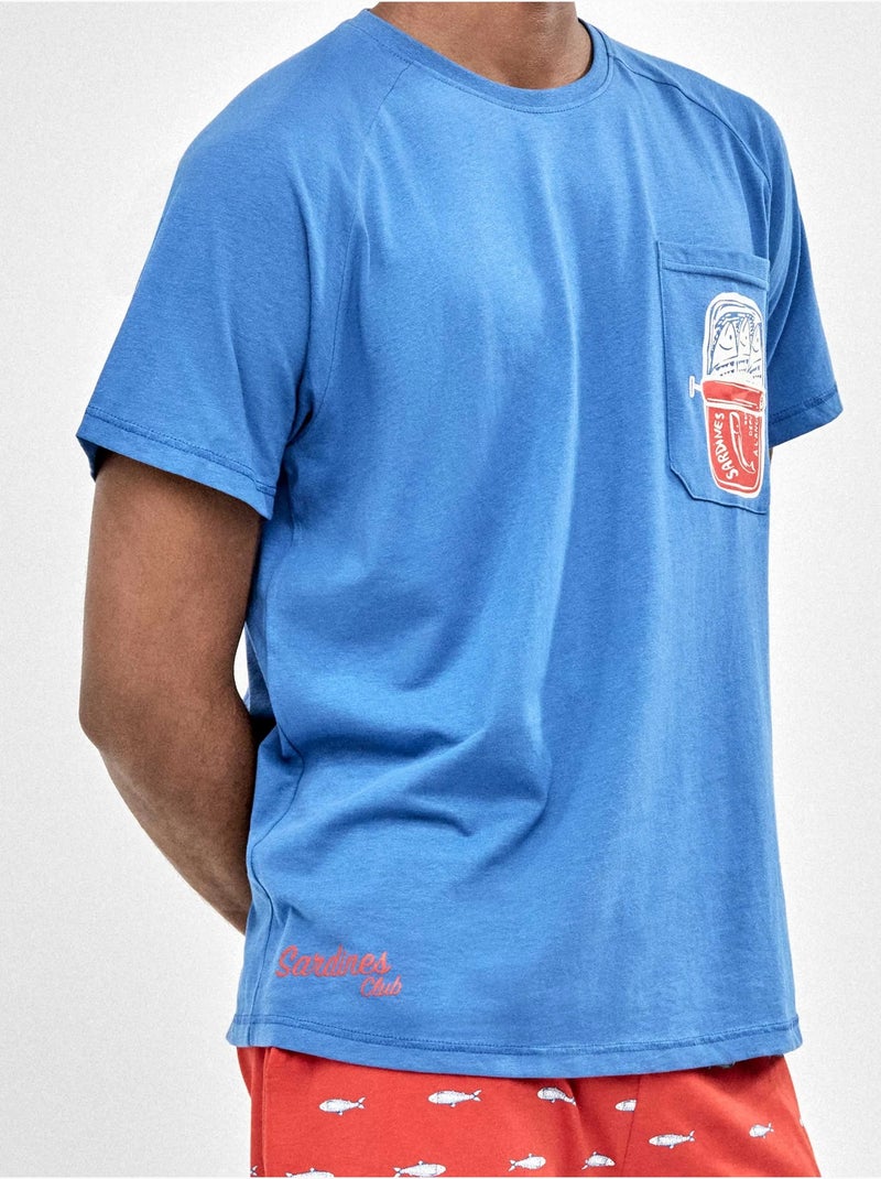 Pigiama uomo stampato marino Blu - Kiabi