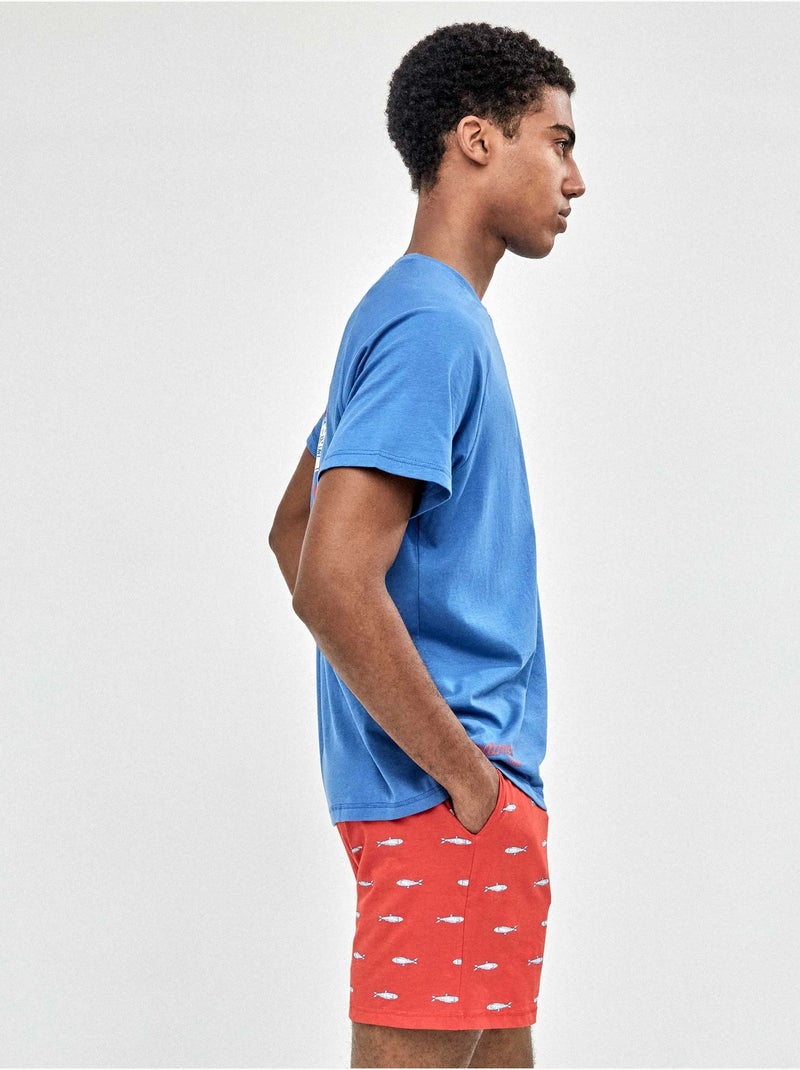 Pigiama uomo stampato marino Blu - Kiabi