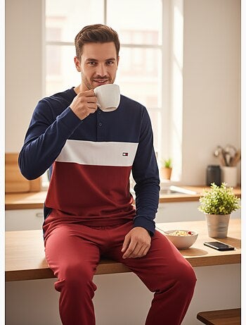 Pigiama Uomo Tricolore Microfibra Stretch C2520