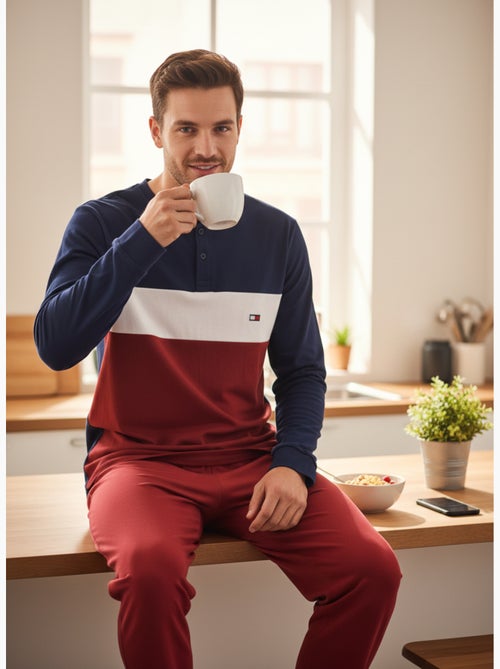 Pigiama Uomo Tricolore Microfibra Stretch C2520 - Kiabi