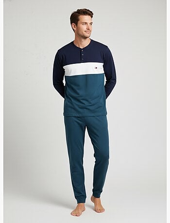 Pigiama Uomo Tricolore Microfibra Stretch C2520