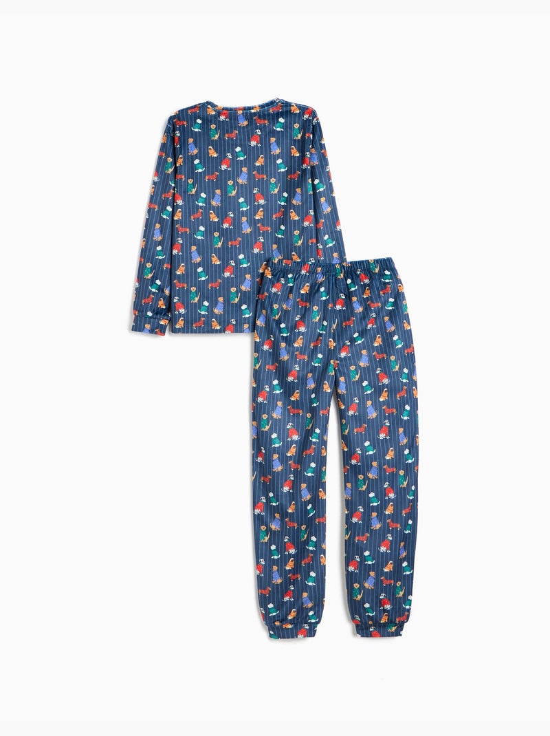 Pigiama vellutato, mo fashion Blu - Kiabi