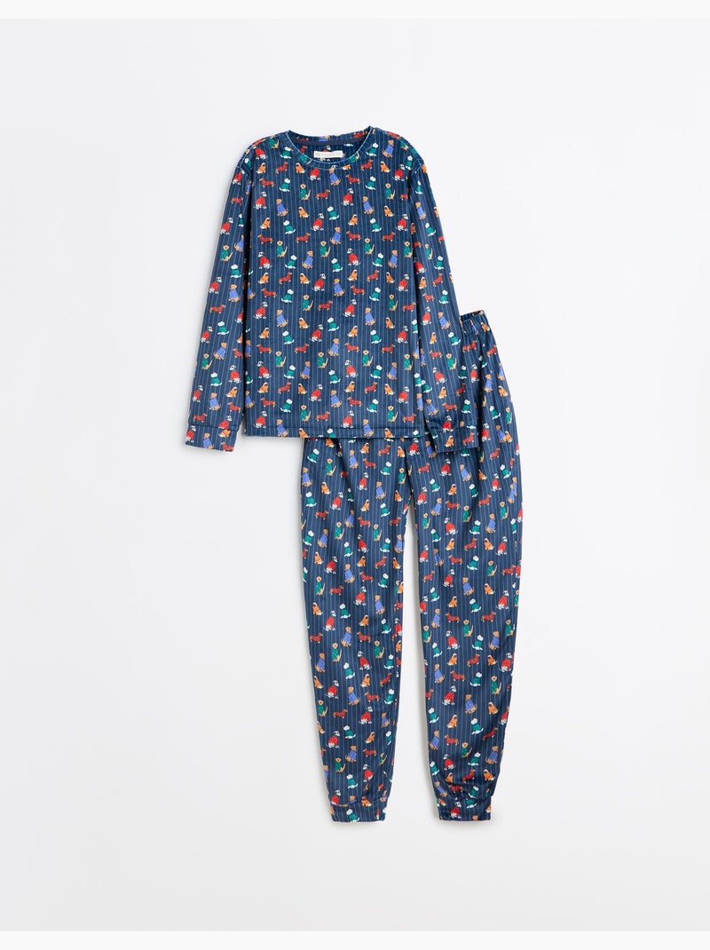 Pigiama vellutato, mo fashion Blu - Kiabi