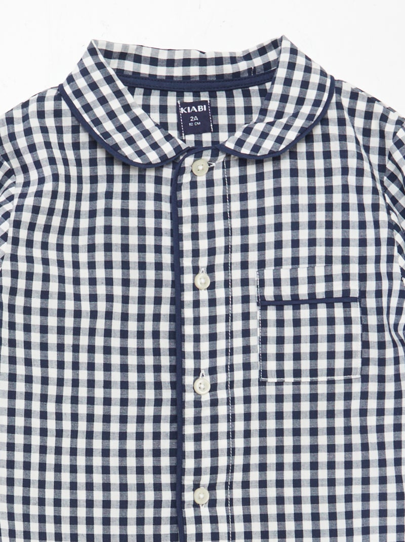 Pigiama vichy - 2 pezzi BLU - Kiabi