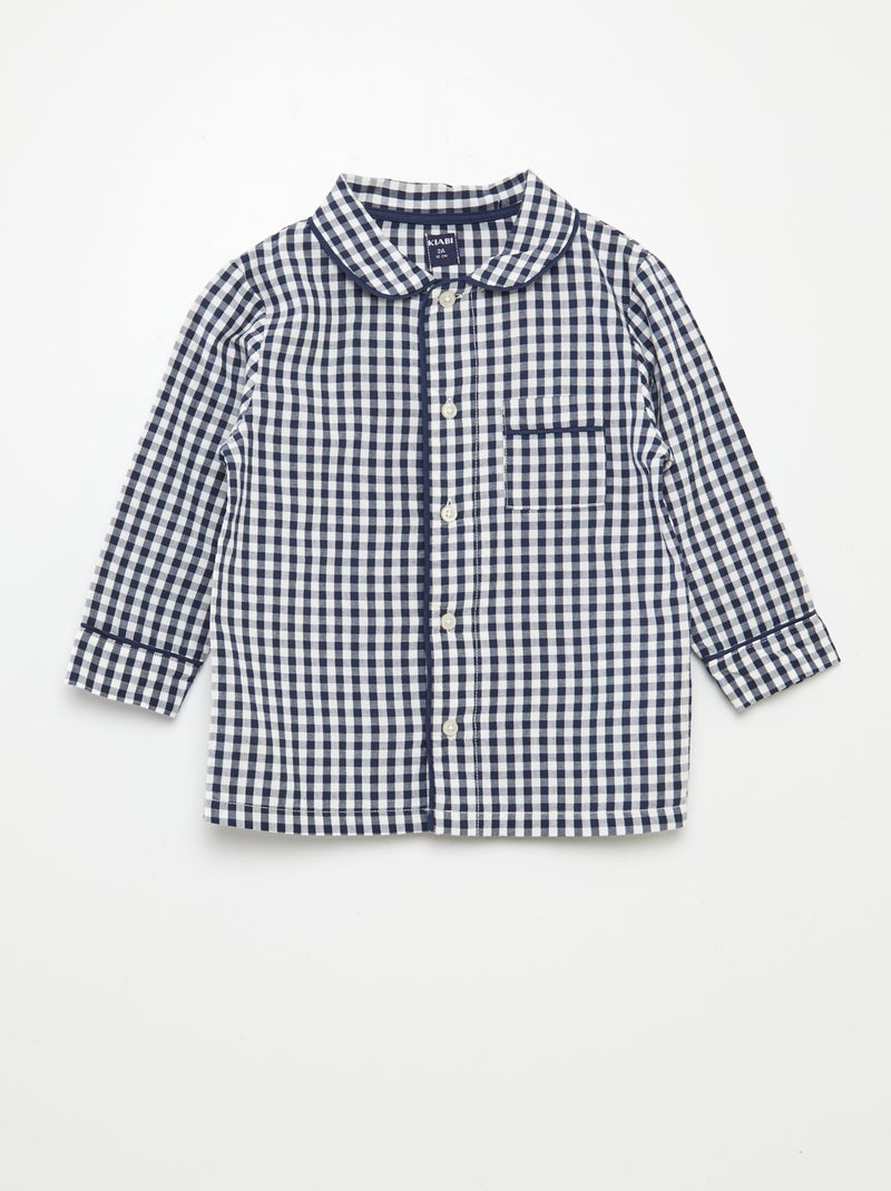 Pigiama vichy - 2 pezzi BLU - Kiabi