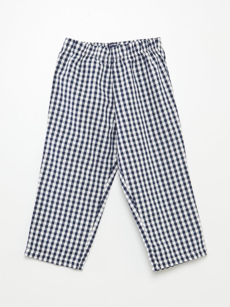 Pigiama vichy - 2 pezzi BLU - Kiabi