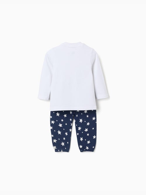 Pigiami a manica lunga con motivo a stella - Kiabi