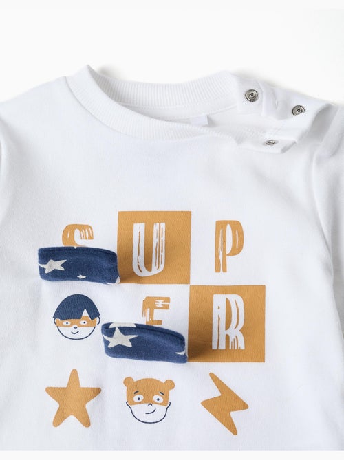 Pigiami a manica lunga con motivo a stella - Kiabi