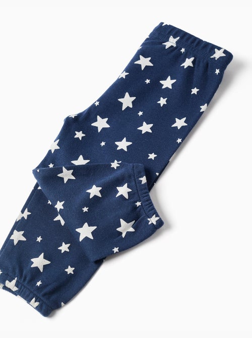 Pigiami a manica lunga con motivo a stella - Kiabi