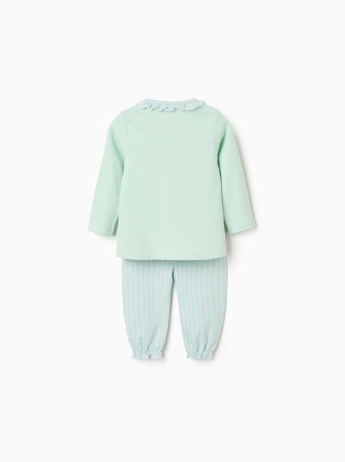 Pigiami a manica lunga con righe - Kiabi