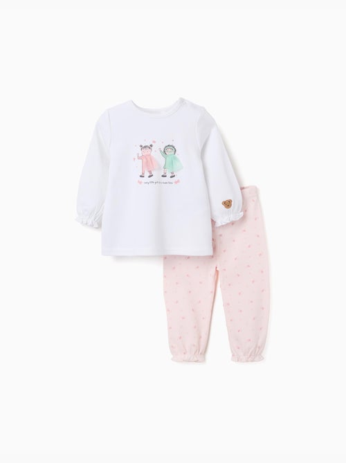 Pigiami a manica lunga con stampa - Kiabi