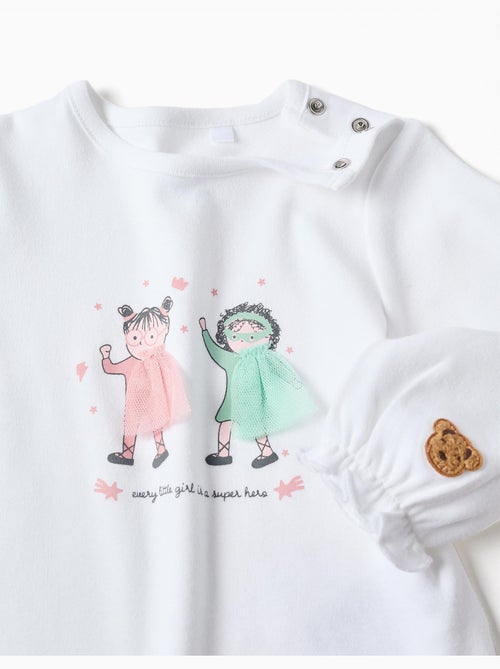 Pigiami a manica lunga con stampa - Kiabi