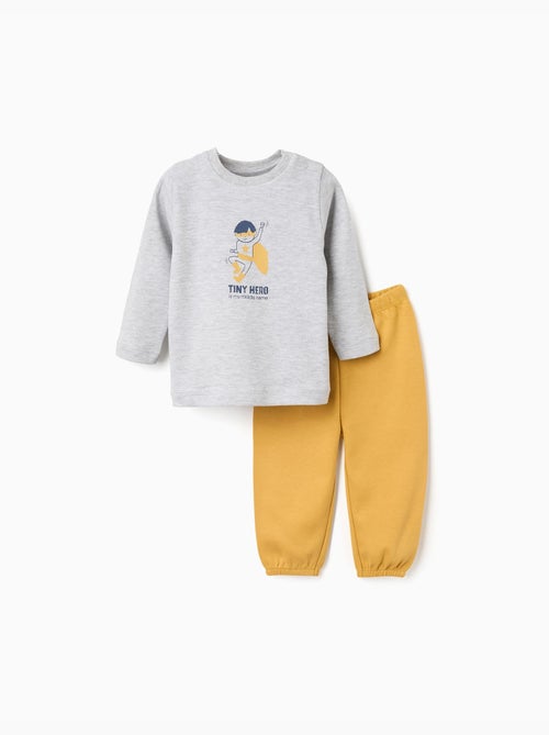 Pigiami a manica lunga con stampa - Kiabi