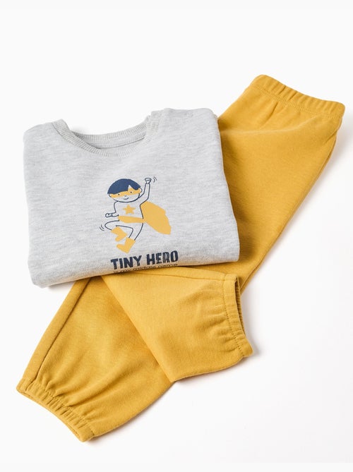 Pigiami a manica lunga con stampa - Kiabi