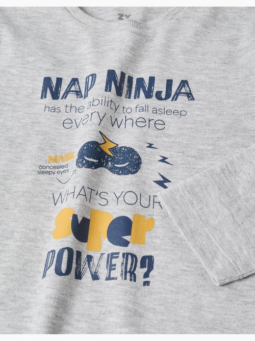 Pigiami a manica lunga con stampa nap ninja - Kiabi