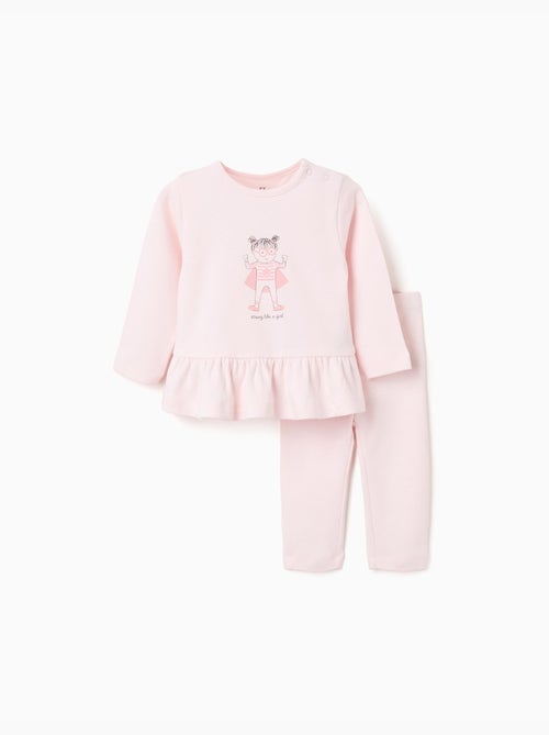 Pigiami a manica lunga con stampa - Kiabi