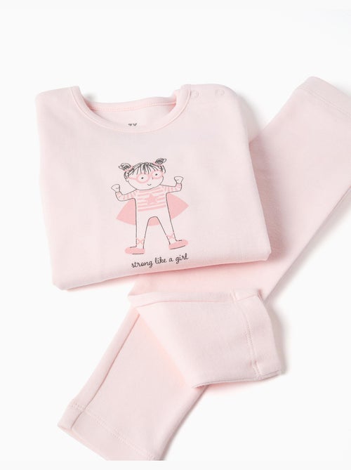 Pigiami a manica lunga con stampa - Kiabi