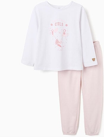 Pigiami a manica lunga con stampa super power girls
