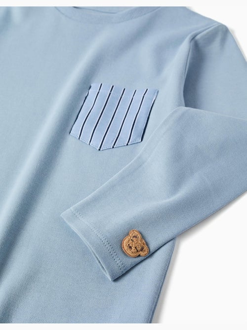 Pigiami in cotone a manica lunga con righe - Kiabi