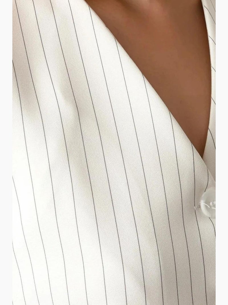 Pika collection gilet corto a righe aderente hiccup Bianco - Kiabi
