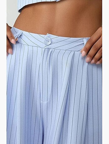 Pika collection pantaloni a vita alta a righe a gamba larga hiccup