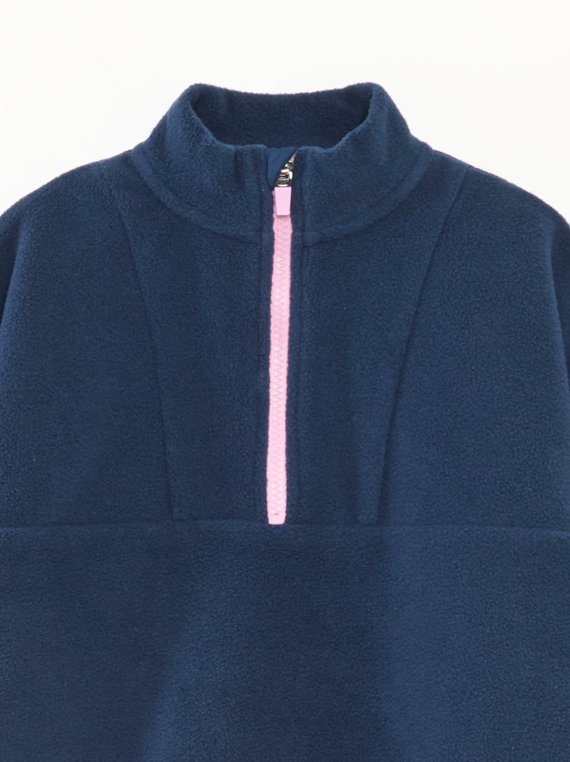 Pile collo camionista con bordino Blu - Kiabi