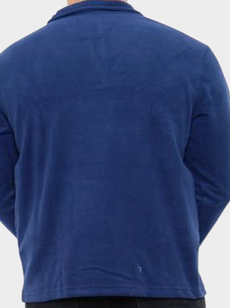Pile con collo alto con cerniera Blu marino - Kiabi
