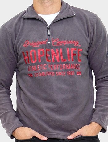 Pile con collo alto con cerniera