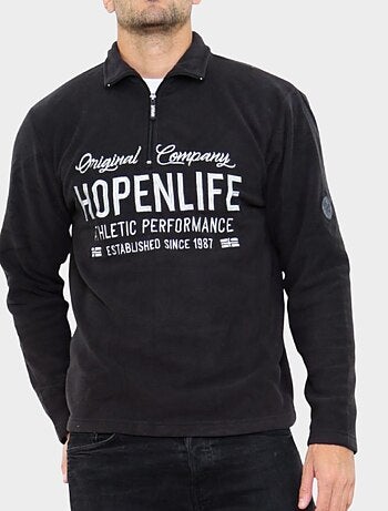 Pile con collo alto con cerniera