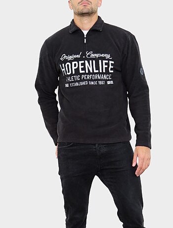 Pile con collo alto con cerniera